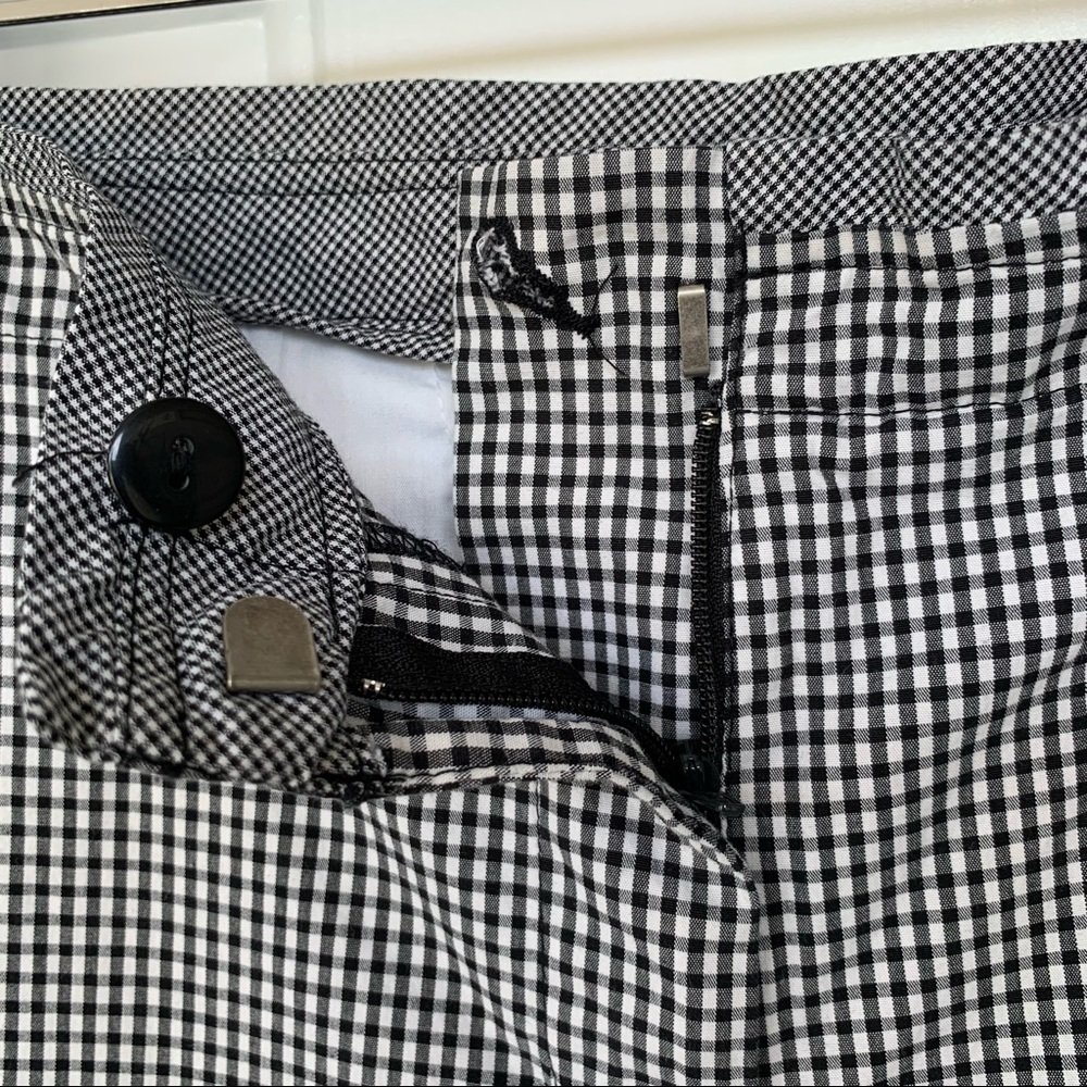 Talbots Black/White Gingham Lightweight Pants-14 - image 5